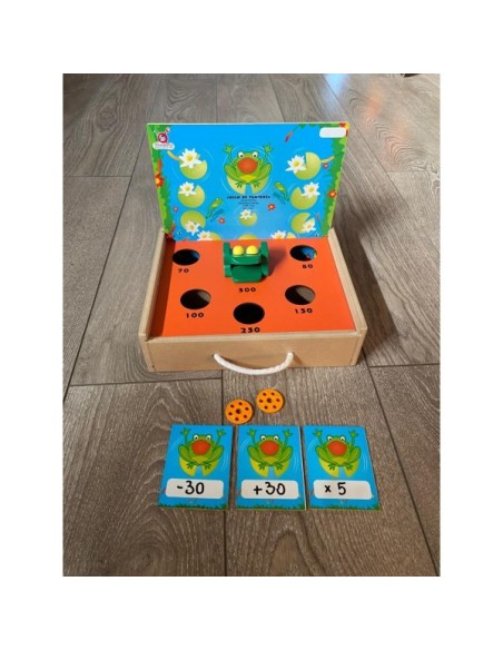 Juego de puntería ranita matemática