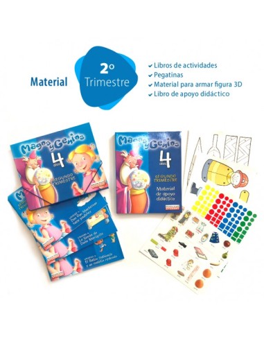 Magos y genios: Pack 4 años Maletín y láminas murales