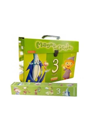 Magos y genios: Pack 3 años Maletín y láminas murales