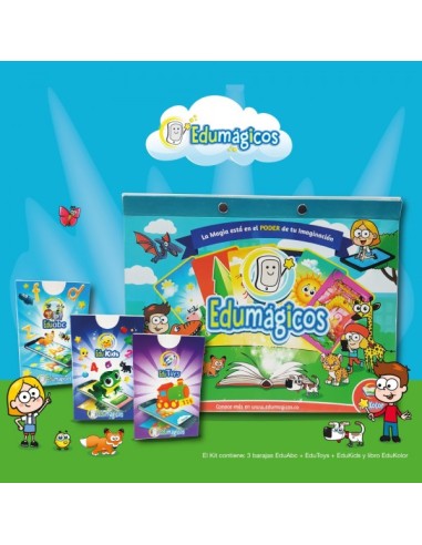 EDUMAGICOS TARJETAS Y LIBRO CON REALIDAD AUMENTADA