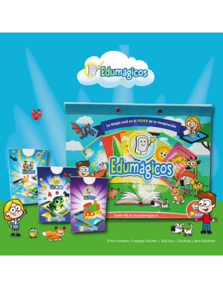 EDUMAGICOS TARJETAS Y LIBRO CON REALIDAD AUMENTADA
