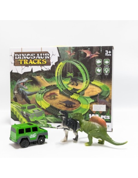 PISTA DE AUTOS CON DINOSAURIOS