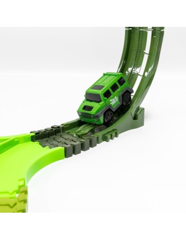 PISTA DE AUTOS CON DINOSAURIOS