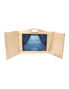 Set Kamishibai Natural + Láminas Cuento Sueño Azul de Elicura Chihualaf