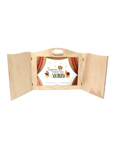 Set Kamishibai Natural + Láminas Cuento Las Pequeñas Mujercitas De Socoroma