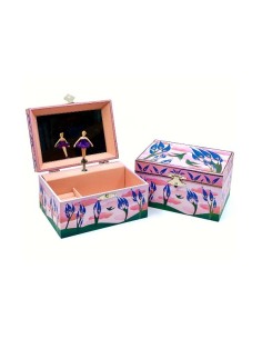 Joyero Musical Ethereal - Con Porta Anillos y Espejo Ancho - Aves 2