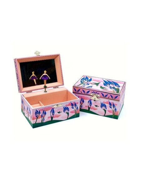 Joyero Musical Ethereal - Con Porta Anillos y Espejo Ancho - Aves