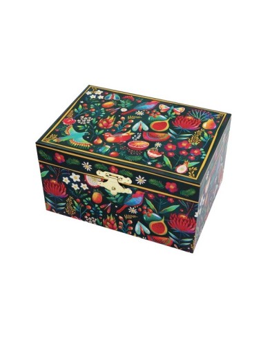 Joyero Musical Estaciones - Con Porta Anillos y Espejo Ancho - Primavera