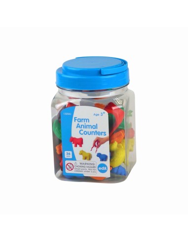 Animales de la Granja 36 piezas, 1 pinza en pote