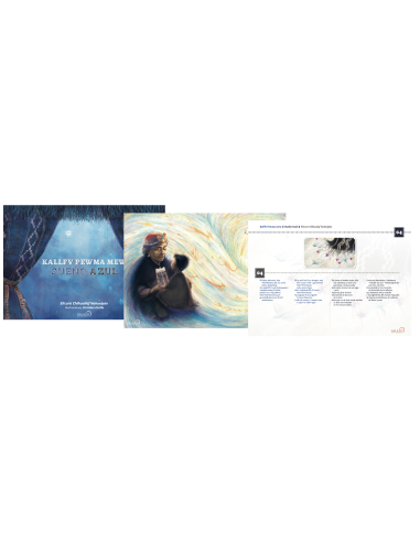 Set Kamishibai Madera Láminas Cuento Sueño Azul de Elicura Chihualaf