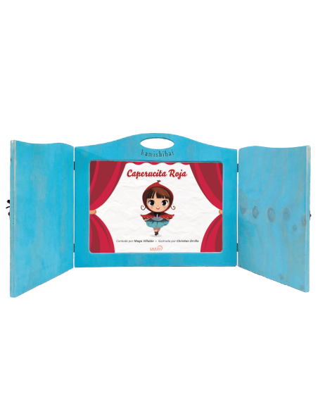 Set Kamishibai Láminas Cuento Caperucita Roja Vrs. Maga Villalón