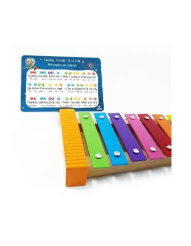 Colorido y Portátil Metalófono - De 12 notas + 4 Partituras