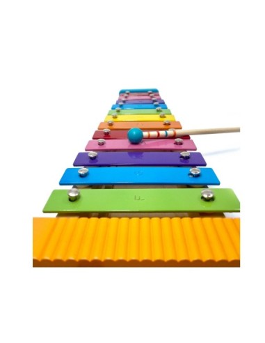 Colorido y Portátil Metalófono - De 12 notas + 4 Partituras