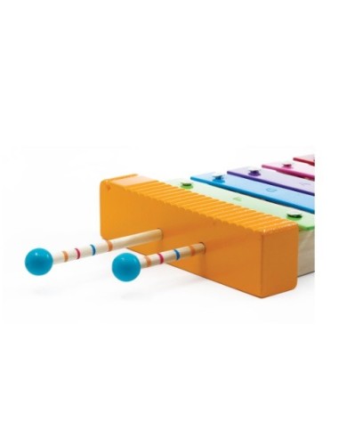 Colorido y Portátil Metalófono - De 12 notas + 4 Partituras