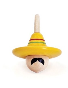 Pirinola Sombrero Mexicano de Madera