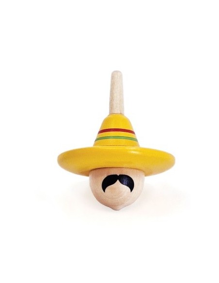 Pirinola Sombrero Mexicano de Madera