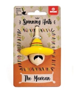 Pirinola Sombrero Mexicano de Madera 2