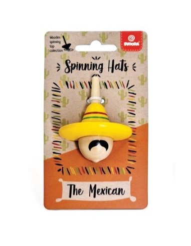 Pirinola Sombrero Mexicano de Madera