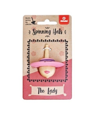Pirinola Sombrero Señora de Madera