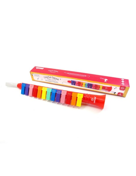 Clarinete Multicolor - 13 Teclas con las Notas + Partituras