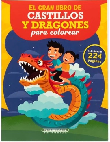 El gran libro de castillo y dragones para colorear