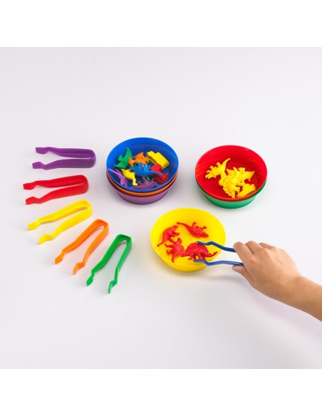 Platos y Pinzas set 6 colores Clasificacion