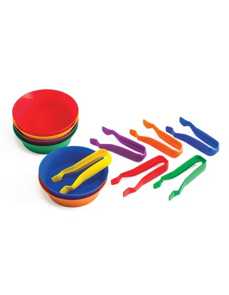 Platos y Pinzas set 6 colores Clasificacion