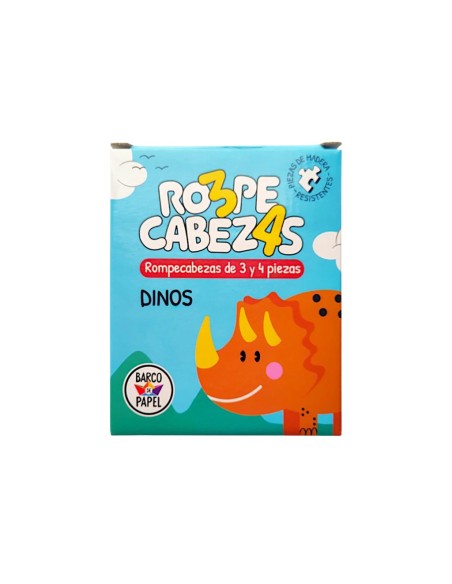 Rompecabezas 3 y 4 piezas - Dinosaurio
