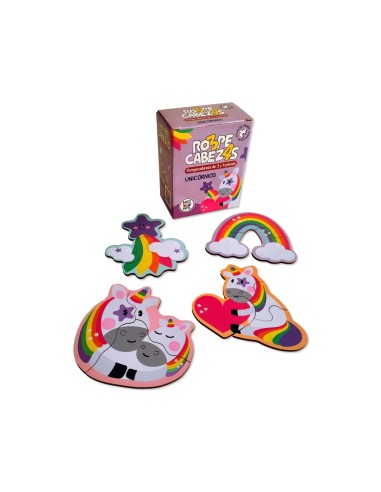 Rompecabezas 3 y 4 piezas - Unicornios