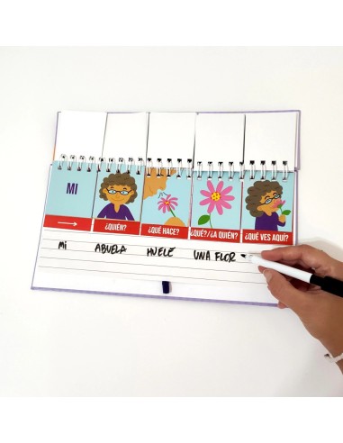 Libro móvil de oraciones con plumon