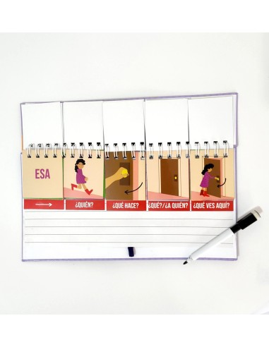 Libro móvil de oraciones con plumon