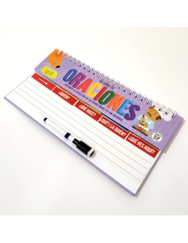 Libro móvil de oraciones con plumon