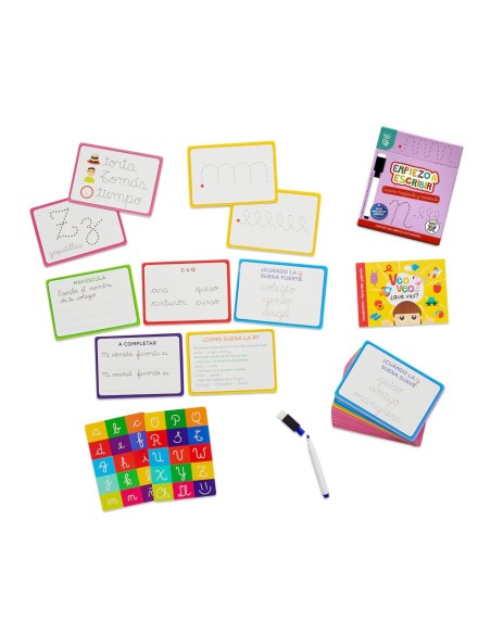 Empiezo a escribir cursiva - Cartas educativas con marcador