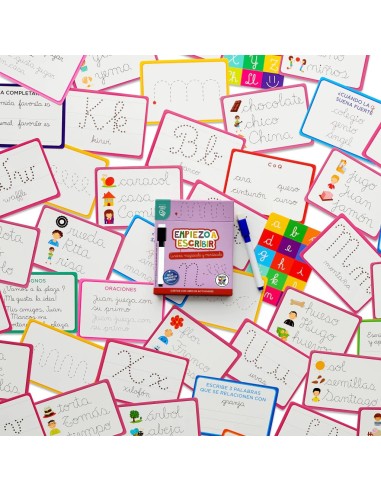 Empiezo a escribir cursiva - Cartas educativas con marcador