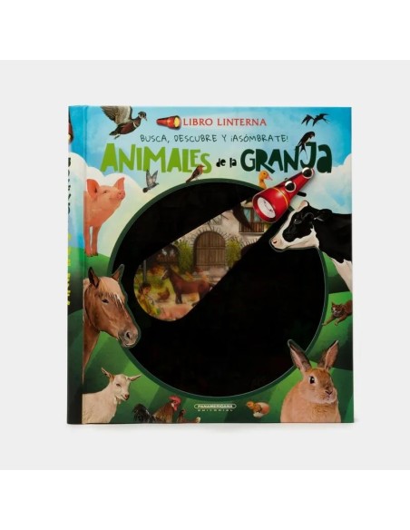 Libro linterna: busca, descubre y asómbrate. Animales de la granja