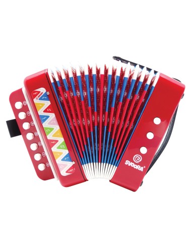 Acordeón de 14 Notas y 7 Botones - Color Rojo