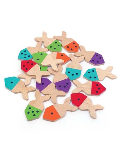 Memoria Fish Fish Juego de Mesa Madera Svoora