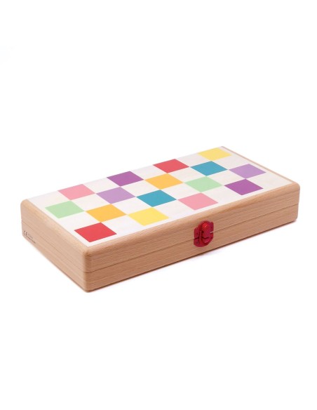 Juego de Ajedrez, Damas y Backgammon Madera Svoora