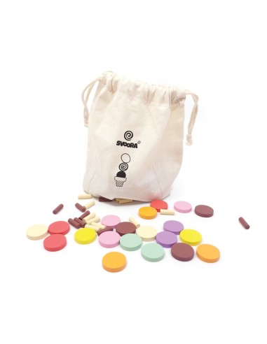 Juego de Conos de Helado Madera Svoora