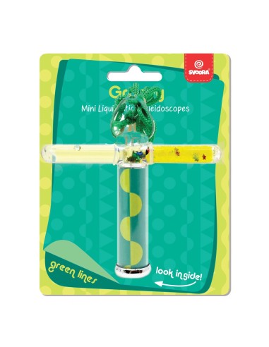 Mini Caleidoscopio Barra Liquida Verde 10 cm