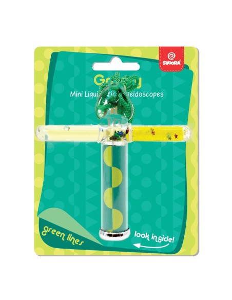 Mini Caleidoscopio Barra Liquida Verde 10 cm