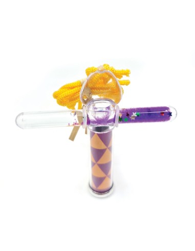 Mini Caleidoscopio Barra Liquida Morado 10 cm
