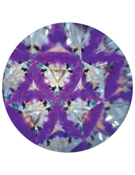 Mini Caleidoscopio Barra Liquida Morado 10 cm