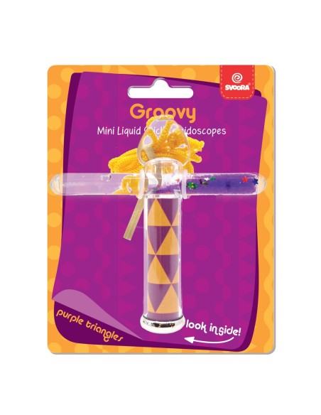 Mini Caleidoscopio Barra Liquida Morado 10 cm