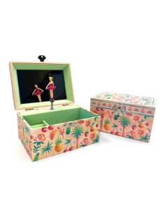 Joyero Musical Estaciones - Con Porta Anillos y Espejo Ancho - Verano