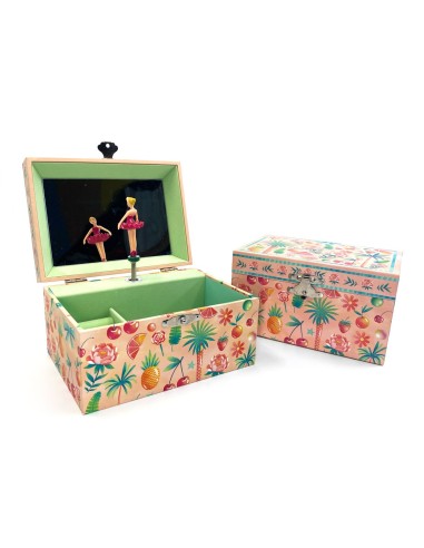 Joyero Musical Estaciones - Con Porta Anillos y Espejo Ancho - Verano