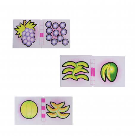 Memopares de Fracciones con Frutas