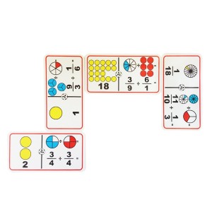 Domino gigante de fracciones división