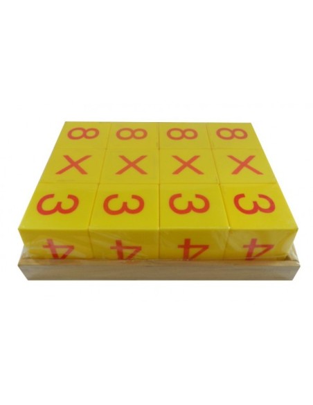 Cubos-dados numericos de 5x5 caja madera