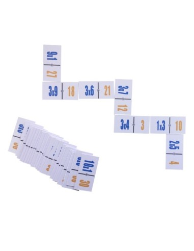 Domino tablas de multiplicar 100 pzs